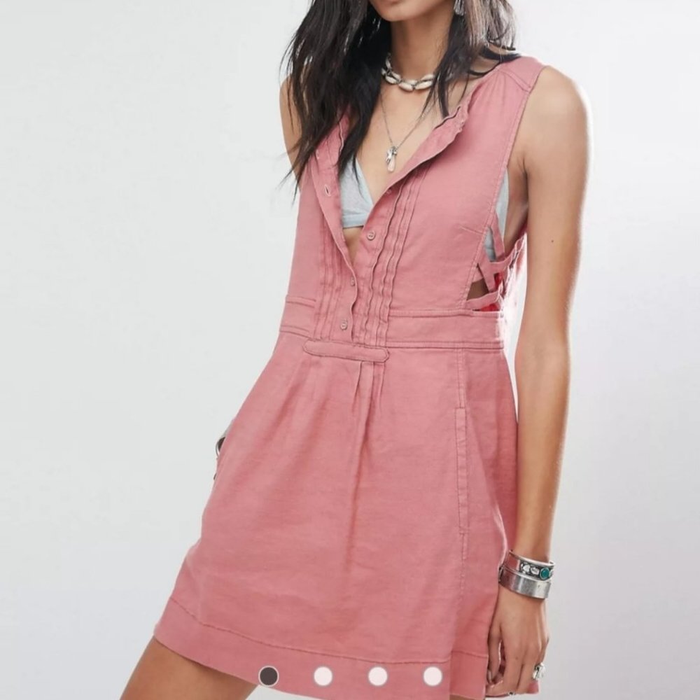 FREE PEOPLE Blush Pink Moonshine Mini Dress